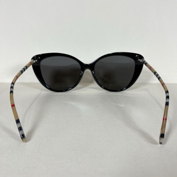 Burberry Sunglasses B4407-F 3853/87 Black Nova Check Asian Fit with Gray Lenses - Picture 5 of 15